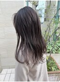 ナチュラルヘア　秋冬トレンド　暗髪ブランジュカラー