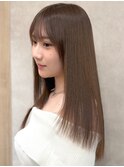 美髪ロングヘア 髪質改善 前髪 小顔カット 縮毛矯正