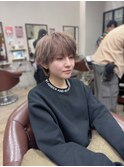 メンズライク 刈り上げショート ミルクティーベージュ 奈良 王寺