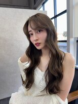 オズ 安積店(OZ)&nbsp;安積顔周りレイヤーカット韓国ワンホンヘアベージュカラー30代