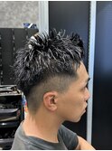 スパイキーショート×フェードカット