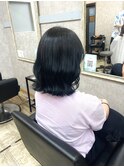 地毛風ネイビーカラー
