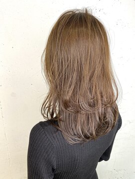 モードケイズ 調布店(MODE K's) ミディアムレイヤーカット_韓国顔周り前髪カットブリーチ調布