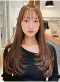 10代20代30代レイヤーカット透明感ベージュ髪質改善仙台韓国艶髪