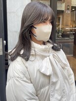 コフィー バイ メルト 吉祥寺(cofy by melt)&nbsp;【松本咲花】ブリーチなしダブルカラーオリーブグレージュくびれ