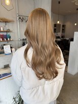 シェル 津山の手店(shel) ミルクティーベージュ艶髪髪質改善ブリーチ