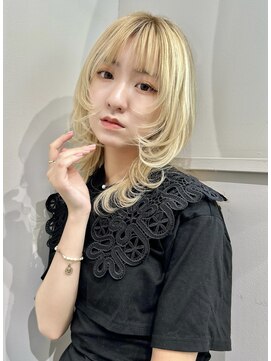 ブラウン(Brown) フェイスレイヤー×ブランドヘアー