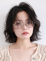 テクネ 天神大名(techne)&nbsp;天神大名今泉ボブミディアムパーマ小顔レイヤー顔まわりカット