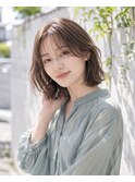 ボブ×アッシュブラウン×大人フェミニンボブ