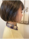 大流行♪ミニボブ×グレーのインナーカラー☆