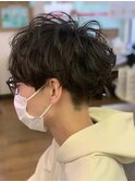 スパイラルパーマ×マッシュショート