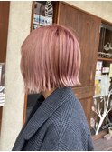 ◎ペールピンク×ミニボブ