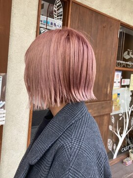 ケースプラスグリーン(CASE+GREEN) ◎ペールピンク×ミニボブ