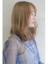 ハピネス 河原町店(Happiness)&nbsp;20代　抜け感ミディ　透明感ミルクベージュ