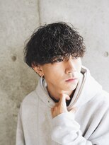 アルファ 新宿(alpha)&nbsp;サーフカール/ 刈り上げセンターパート/ブルーブラック[新宿駅]