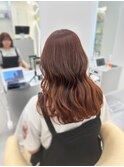 ブリーチなしダブルカラーで作るオレンジブラウン○