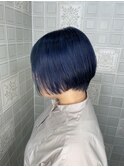 ブルーグラデーションボブ