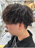 波巻きパーマツイストスパイラルパーマメンズマッシュパーマ