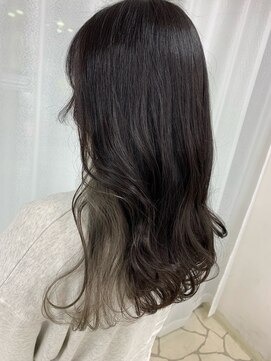 ルノン フィージュ(LUNON fieju) シルバー×ダークグレージュ　イヤリングカラー/ブリーチ/韓国