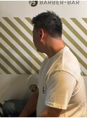 イケオジのアップスタイル毛流れオールバック#3