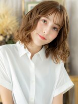 カバーヘア ブリス 志木南口駅前店(COVER HAIR bliss)&nbsp;ゆるふわエアリーミディアム細めハイライトa志木20代30代40代