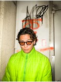 オールバックパーマ