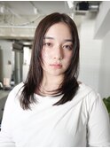 ◎韓国ヘアー顔周りレイヤーボブミディアムおくれ毛前髪万代新潟