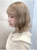 《高瀬寛菜》ミルクティーベージュ/韓国風/ボブ