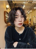 ショートボブ/ミニボブ/ニュアンスパーマ/顔周りカット/20代30代