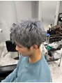 アグ ヘアー ウヌ 学園前店(Agu hair unu)&nbsp;メンズショート×ブルーシルバー