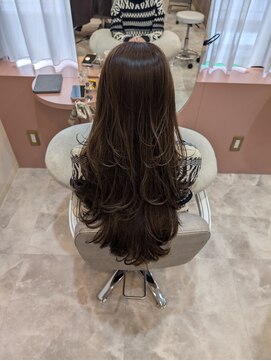 ロング　レイヤー　コテ巻き　横須賀中央