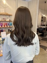 シェル 津山の手店(shel)&nbsp;オリーブカラー艶カラー２０代３０代くすみカラー