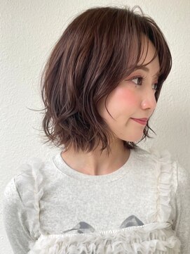 カバーヘアアンドスパ ブリス 浦和(COVER HAIR&SPA bliss) ラフウェーブ×ショートボブ×ダークアッシュ/20代30代p浦和