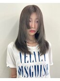 オリーブカラー/レイヤーカット/海外風