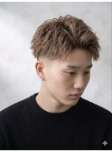アップバングツイスパ×ブラウンメッシュ