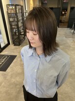 ナンバー(number+)&nbsp;透明感ブラウン×外はねボブ