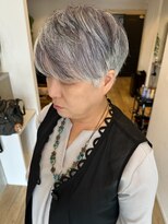 クマ(kuma.)&nbsp;大人可愛い20代30代40代前下がりショートボブ丸みショート◎