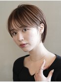 表参道白髪ぼかしウルフショートカットベージュアッシュ30代40代