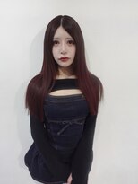 ジーナ オモテサンドウ(XENA)&nbsp;ワインレッド×ストレート×シールエクステ