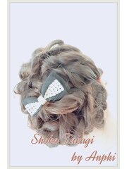 【Anphi】パーティーヘアセット　卒業式アレンジ　