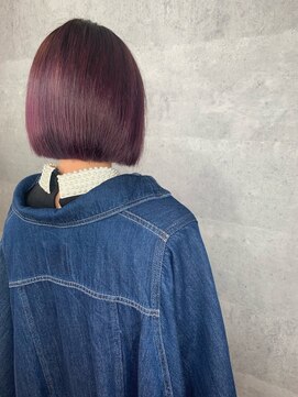 アンダーバーホワイト 天王寺阿倍野店(_WHITE) モーヴヴァイオレットボブ
