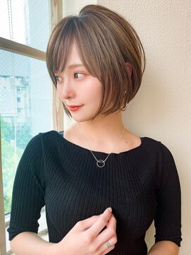 アフロート ディル(AFLOAT D'L) 20代30代40代大人かわいいひし形ボブ小顔ショコラベージュ