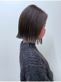 切りっぱなしボブ　×  地毛風暗髪