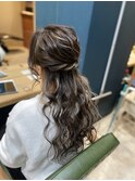 仙台D　人気☆ヘアセットルーズハーフアップ編み込みstyle