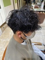 ネオリーブソラ 相模大野店(Neolive sola)&nbsp;メンズ波巻きパーマ　ツーブロックマッシュ