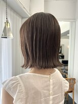 シベル(sibell)&nbsp;ミディアム/ロブ/ベージュ/切りっぱなし/髪質改善/縮毛矯正