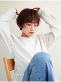 ミディアムヘア/斜めバング/グレージュカラー/大分駅
