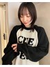 【ツヤ感が続く、柔らかい質感へ...】カラー+iMPRIMEトリートメント￥7000