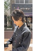 メンズ　ミディアムパーマ