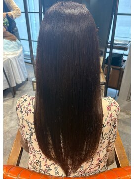 インス(ensue) ストレートロングレイヤーチョコレートブラウン20代30代40代